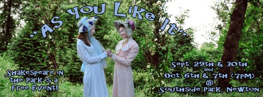 The Green Room’s As You Like It, Free Sept. 29 & 30 And Oct. 6 & 7