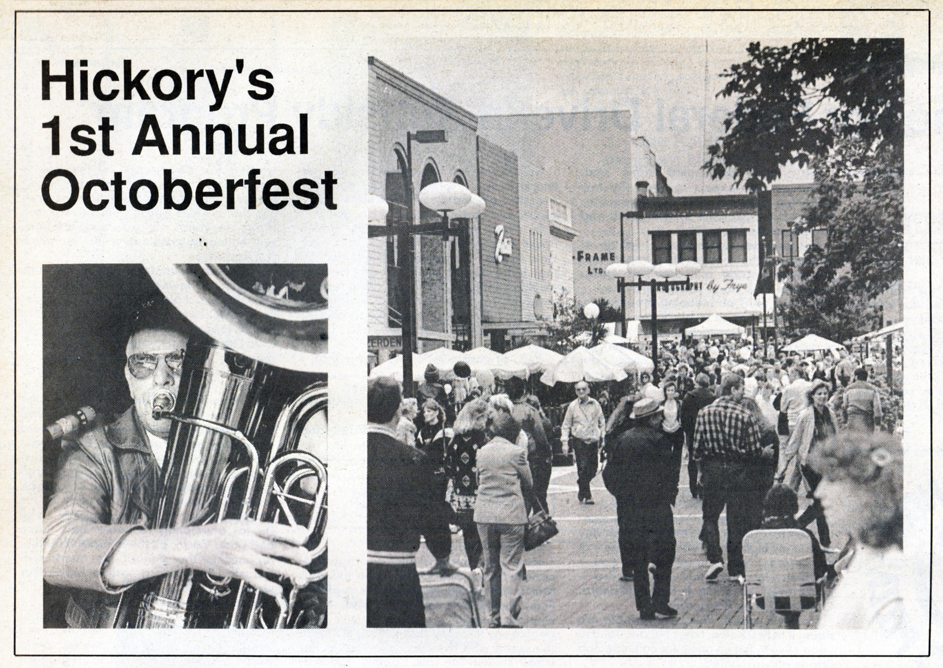 Photos from Hickory's 1st Annual Oktoberfest published October 16, 1986.