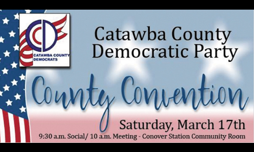 Catawba Co. Democratic Party Convention Is Saturday, March 17