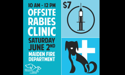 HSCC Offers $7 Rabies Shots On Saturday, June 2, At Maiden Fire Department
