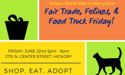 Unique World Gifts & Cats’ Cradle Benefit On Fri., June 22: Fair Trade, Felines & Food Truck Night