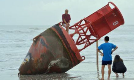 Big Red Buoy Missing For 2 Years Found Beached In Florida