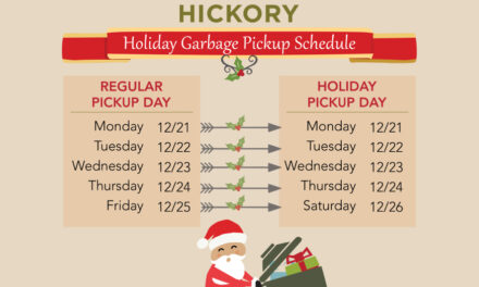 City Of Hickory’s Office, Facility  Closings, & Garbage Schedule