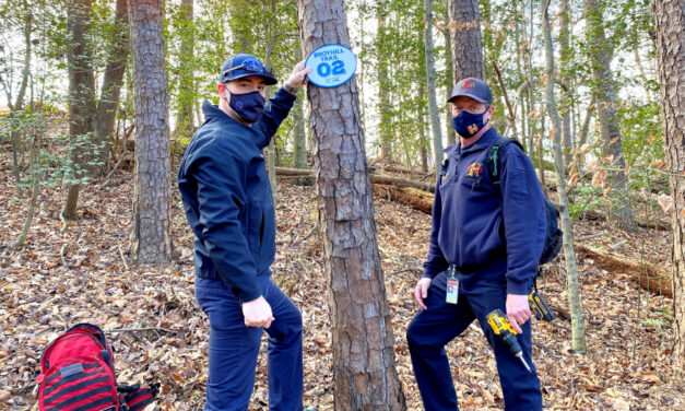 Emergency Marker System  Installed For Lake Hickory Trails