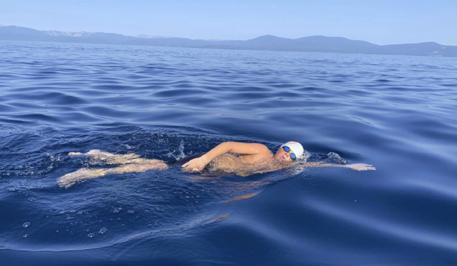 14-Year-Old Becomes Youngest To Swim Length Of Lake Tahoe