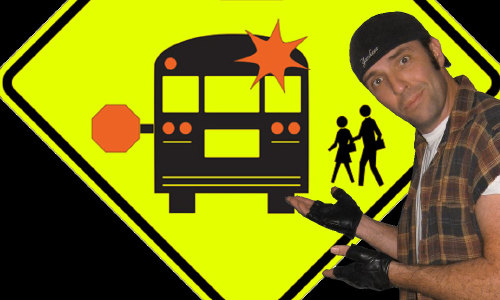 School Bus Stop Ahead