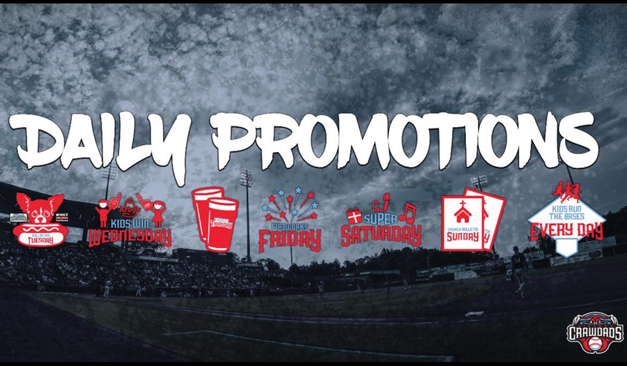 Crawdads Announce Daily  Promotions For The 2024 Season