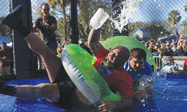 At The Florida Man Games, Big Crowds Evading Police And Wrestling Over Beer