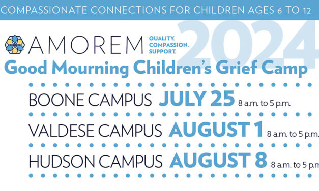 AMOREM Offers Children’s Good Mourning Grief Camp In Boone, Valdese, And Hudson