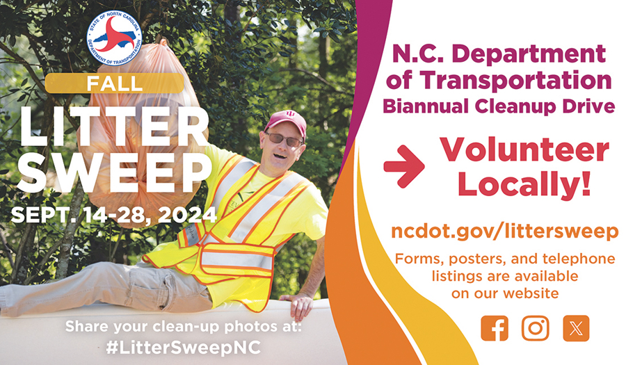 Don’t Leaf Trash Behind: Join The NCDOT Fall Sweep In Sept.