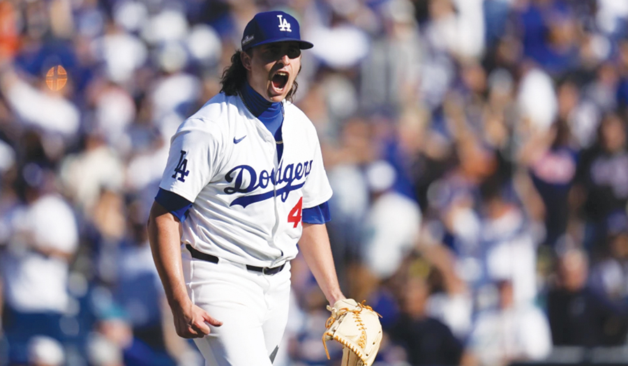 Snake Slithers Through  Los Angeles Dodgers Dugout