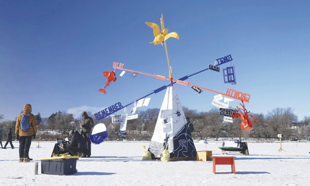 Thousands Enjoy Art On A  Frozen Minneapolis Lake  Despite Chilling Temperatures