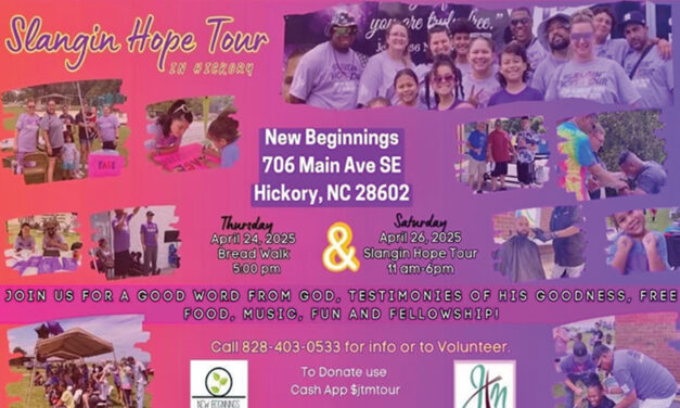 Free Community Event, Slangin’ Hope, Saturday, 4/26