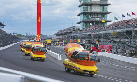 Hot Diggity Dog!  Wienermobiles Race At Indianapolis Motor Speedway