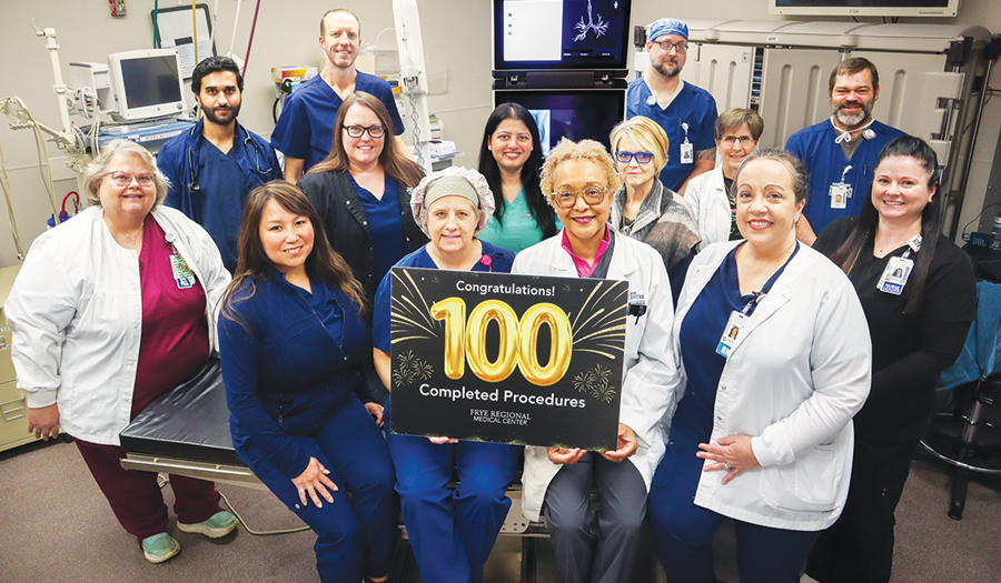 Frye Regional Medical Center Achieves  100th Robotic Bronchoscopy