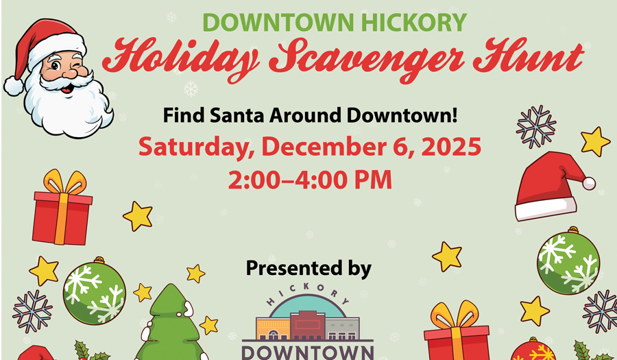 Downtown Hickory Holiday Scavenger Hunt, Sat., Dec. 6