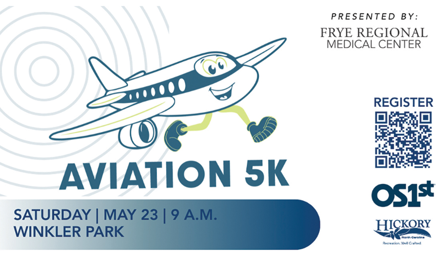 Hickory Parks, Recreation & Sports Tourism To Host Aviation 5K, Saturday, May 23
