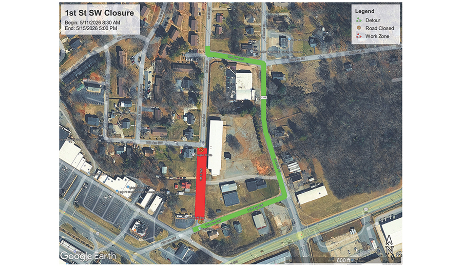 City Of Hickory Announces First Street SW Closure