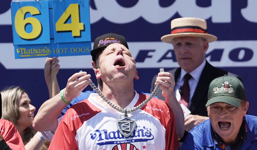 Man Eats 66 Hot Dogs To Again Claim Mustard Belt In Contest
