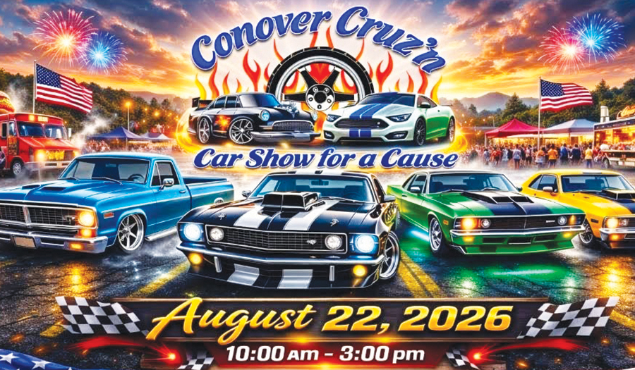 Conover Cruz’N Car Show  Is This Saturday, August 22