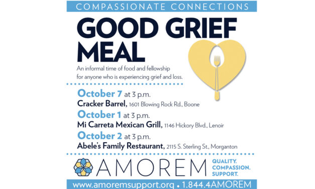 AMOREM’s Good Grief Meals To Be Held In Early October